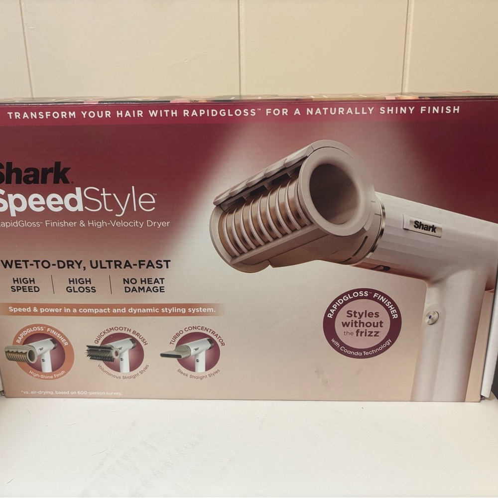 SpeedStyle Hair Dryer - White and Silver
